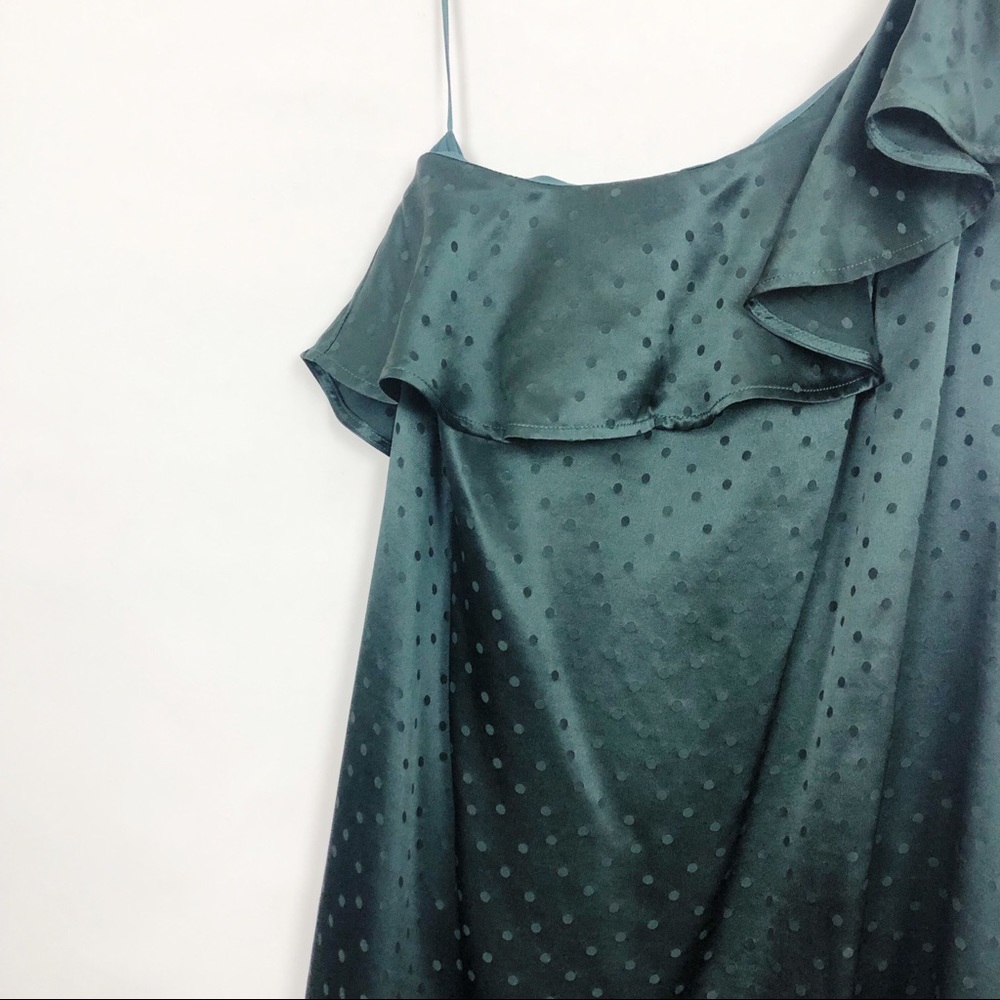 Madewell Green Ruffled One Shoulder Dancefloor 2 - Picture 3 of 8